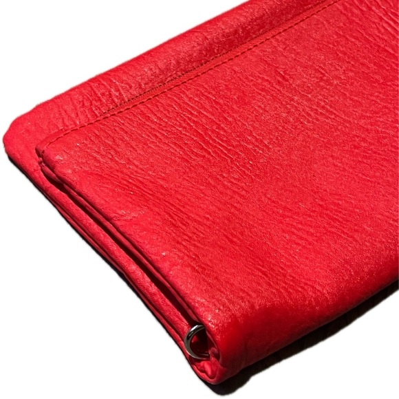 Express Womens Faux Leather ShoulderBag/Clutch Bag, Red - Picture 6 of 16